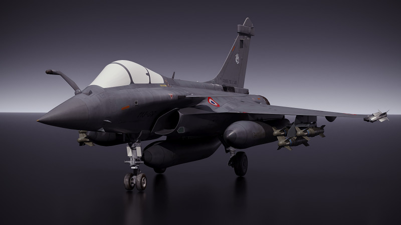 Dassault Rafale savaş u&ccedil;ağı 3D Model .c4d .max .obj .3ds .fbx .stl .blend 