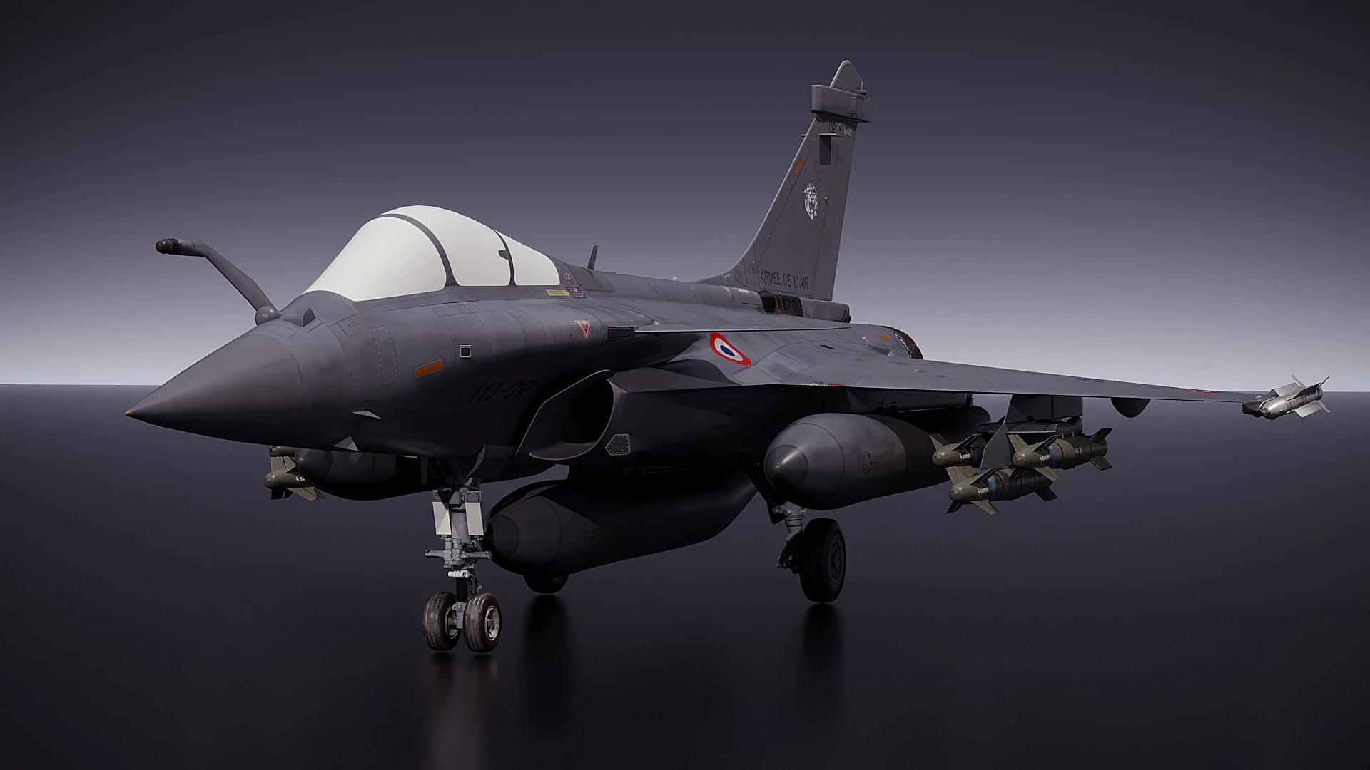 Dassault Rafale fighter jet 3D Model .c4d .max .obj .3ds .fbx .stl .blend