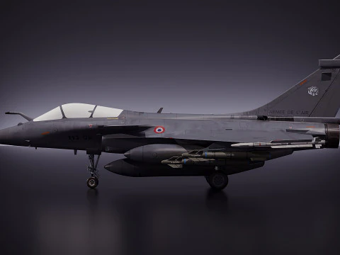 Dassault Rafale fighter jet 3D Model