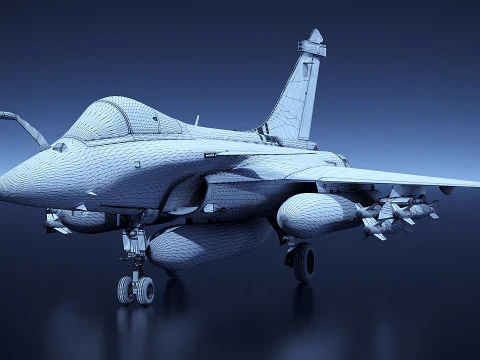 Dassault Rafale fighter jet 3D Model