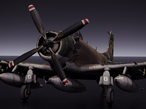 Douglas A 1 Skyraider 3D Model