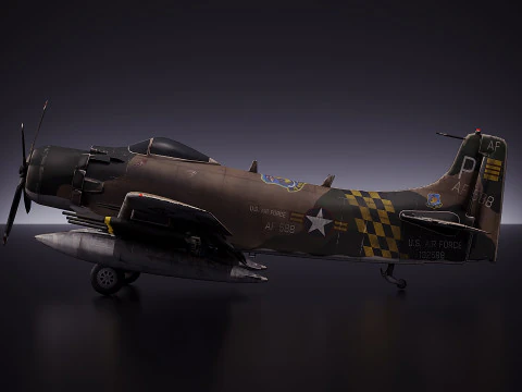 Douglas A 1 Skyraider 3D Model