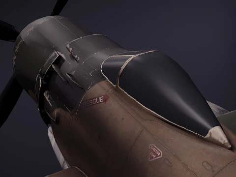 Douglas A 1 Skyraider 3D Model