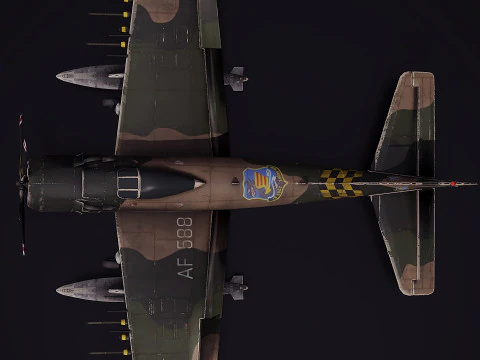 Douglas A 1 Skyraider 3D Model