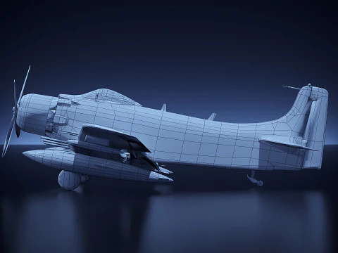 Douglas A 1 Skyraider 3D Model