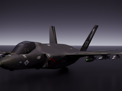 F 35 low poly 3D Model