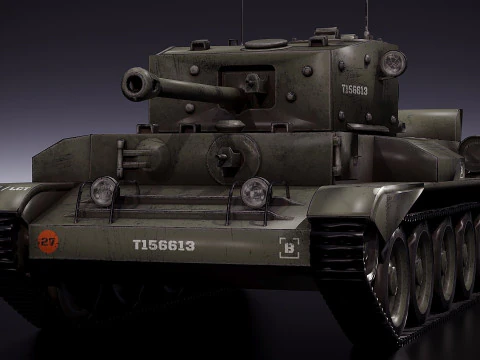 Cromwell British medium cruiser tank 3D Model