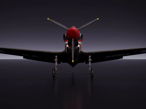 Curtis P 40 Airplane 3D Model