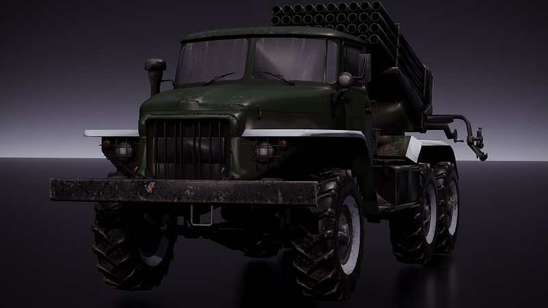 BM-21 Grad 3D Model .c4d .max .obj .3ds .fbx .stl .blend 
