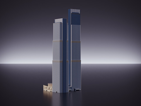 Skyscraper of the Neva Tower Model in Moscow City 3D Model