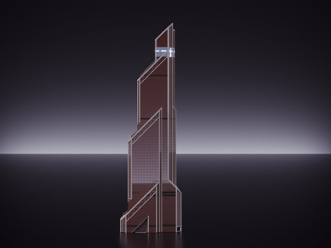 Skyscraper Mercury Tower Model in Moscow City 3D Model