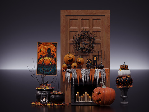 Halloween-decorset 3D Model