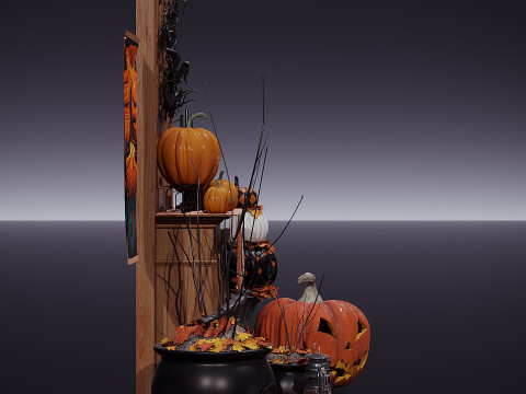 हेलोवीन सजावट सेट 3D मॉडल