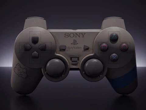 Pengontrol PS1 lama Model 3D