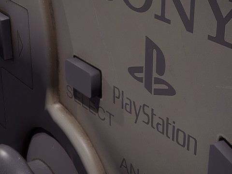 Viejo controlador de PS1 Modelo 3D