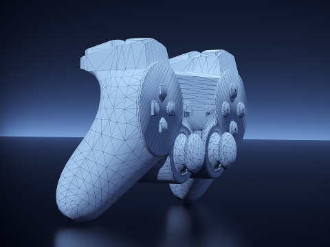 Viejo controlador de PS1 Modelo 3D