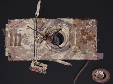 Hummer hmmwv destroyed 3D Model