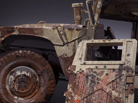 Hummer hmmwv destroyed 3D Model