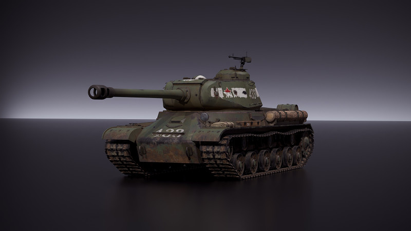 IS-2 Tank USSR 3D Model .c4d .max .obj .3ds .fbx .stl .blend 