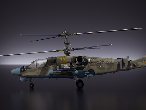 KA 52 Alligator Hokum B 3D Model