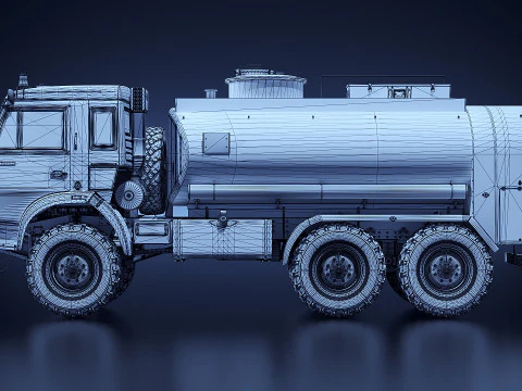 Kamaz ATZ 12 Tanker 3D Model