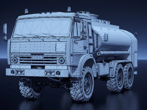 Kamaz ATZ 12 Tanker 3D Model