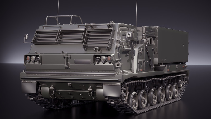 M270 MLRS 3D Model .c4d .max .obj .3ds .fbx .stl .blend