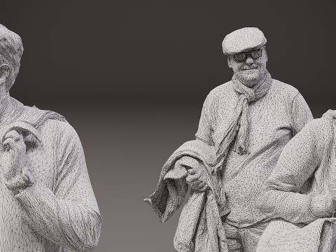 Eine Ansammlung von Menschen x 10 15 3D Modell