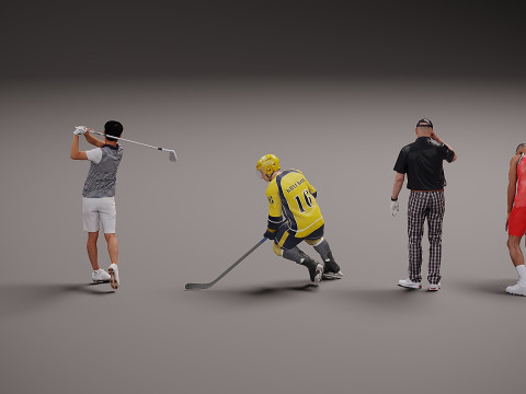 Sporcu koleksiyonu x 5 3D Model