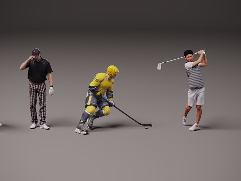Sporcu koleksiyonu x 5 3D Model