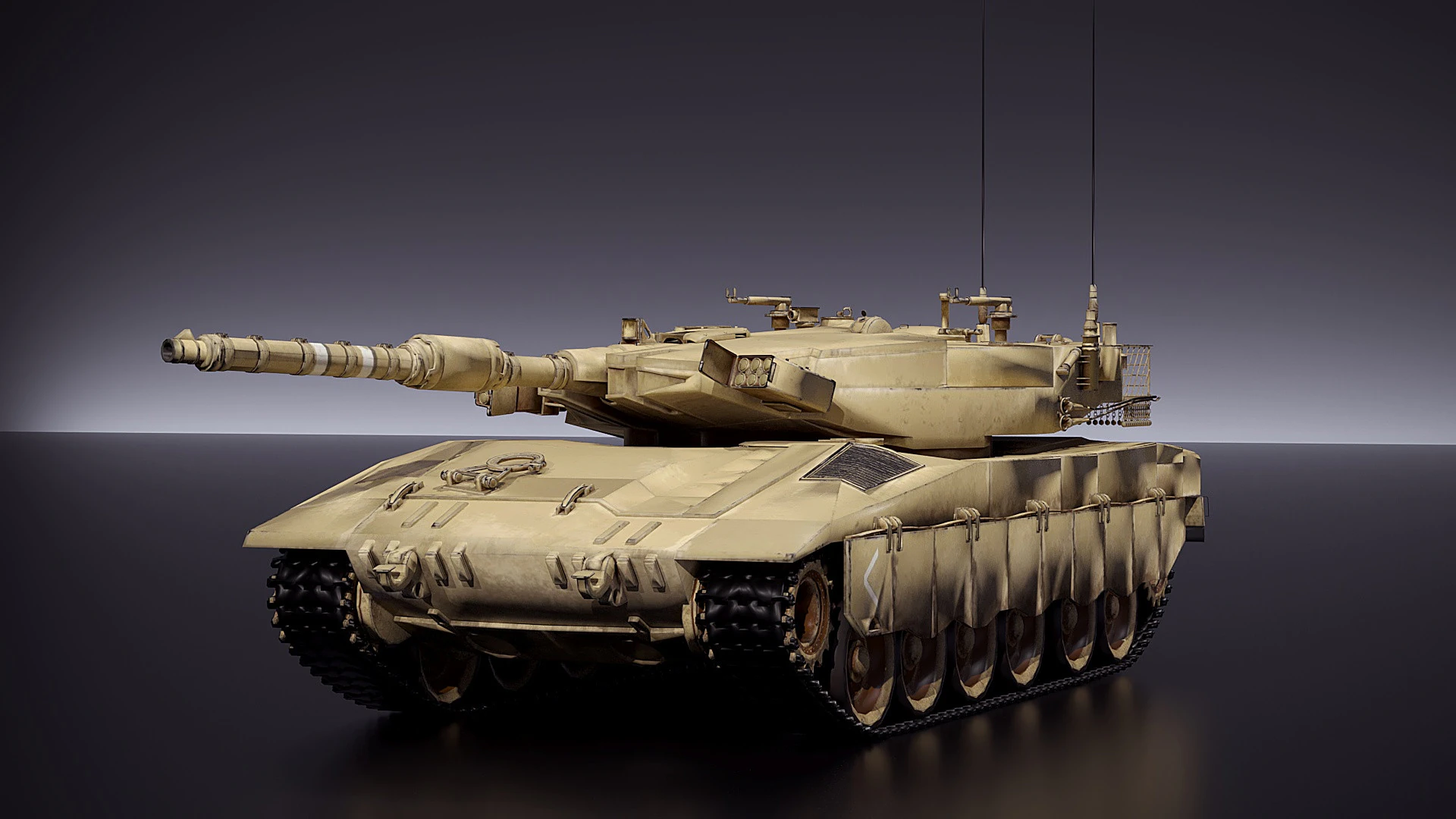 Merkava MK3 3D Model .c4d .max .obj .3ds .fbx .stl .blend 