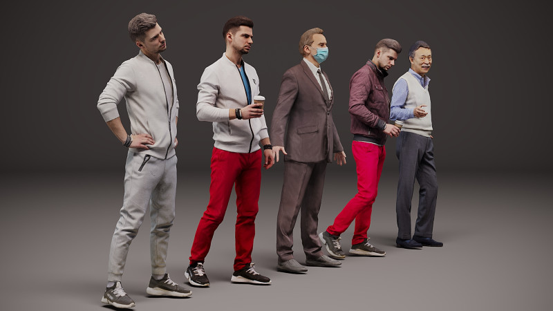 Nova coleção de pessoas x 5 Modelo 3D .c4d .max .obj .3ds .fbx .stl .blend