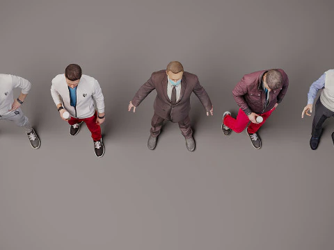 New Collection of people x 5 3D Model