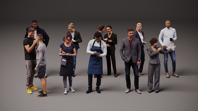 Yeni insan koleksiyonu x 10 3D Model .c4d .max .obj .3ds .fbx .stl .blend 