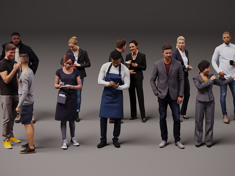 Nowa kolekcja ludzi x 10 Model 3D