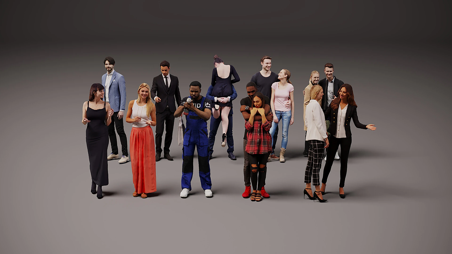 New Collection of people x 10 00 3D Model .c4d .max .obj .3ds .fbx .stl .blend 