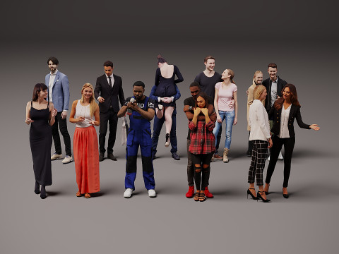 Nowa kolekcja ludzi x 10 00 Model 3D