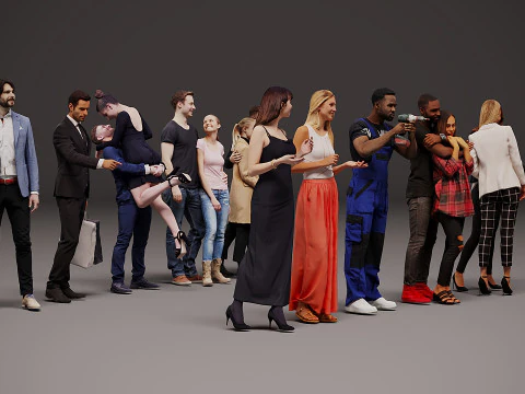 New Collection of people x 10 00 3D Model