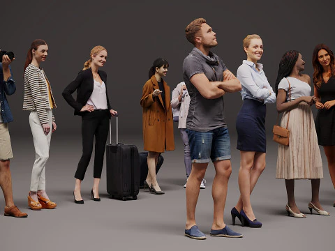 New Collection of people x 10 01 3D Model