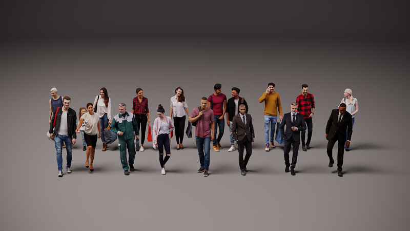Nuova collezione di persone x 15 Modello 3D .c4d .max .obj .3ds .fbx .stl .blend