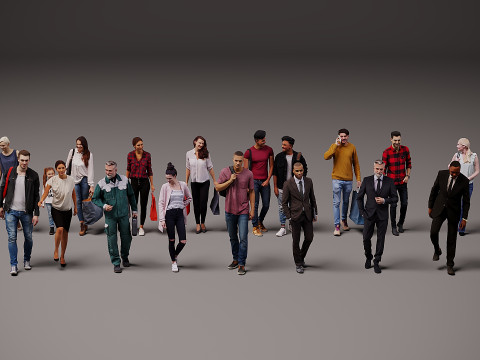 Nuova collezione di persone x 15 Modello 3D