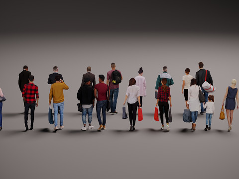 Nuova collezione di persone x 15 Modello 3D