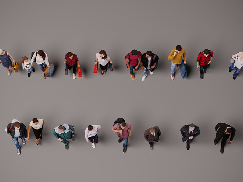 Nuova collezione di persone x 15 Modello 3D