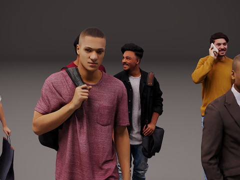 Nuova collezione di persone x 15 Modello 3D