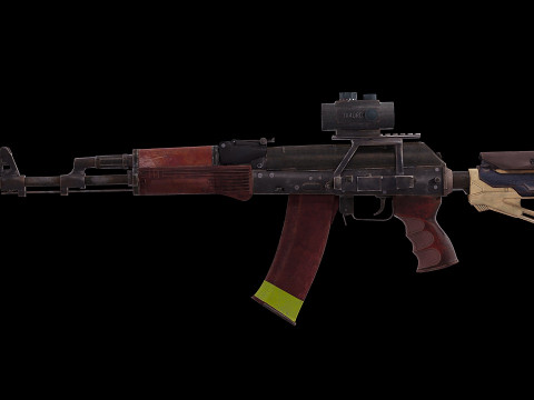 AK 74 personalizado Modelo 3D