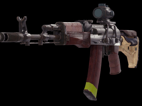 AK 74 personalizado Modelo 3D