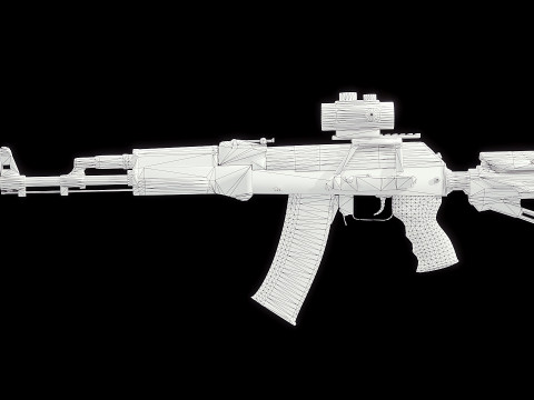 AK 74 personalizado Modelo 3D