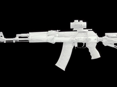 AK 74 customized 3D Model