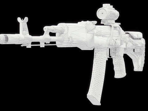 AK 74 customized 3D Model