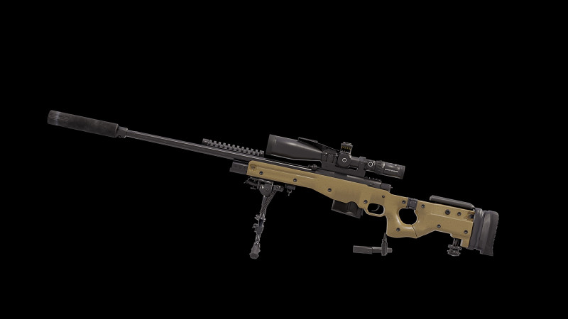 AWM Sniper Rifle 3D Model .c4d .max .obj .3ds .fbx .stl .blend